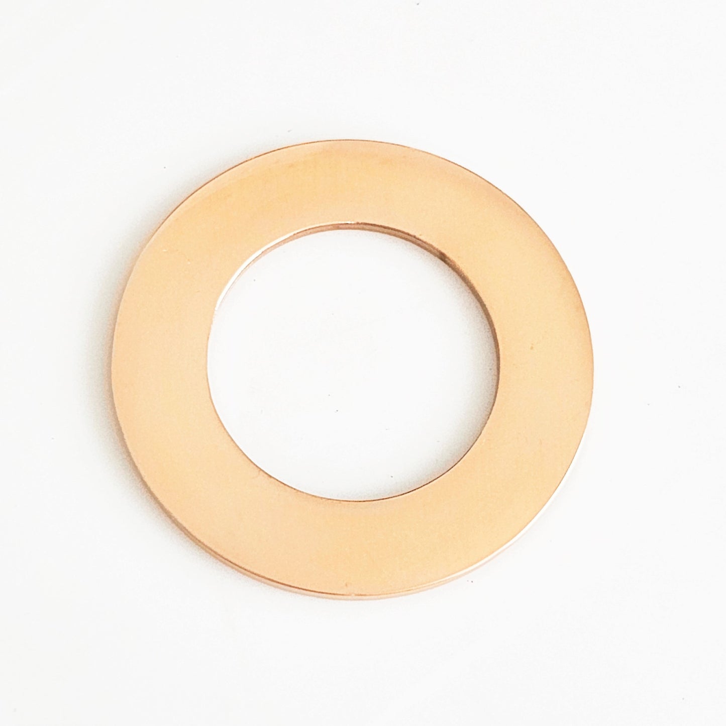 Rose Gold Plated Stainless Steel - 1 1/4" Washer (no hole)