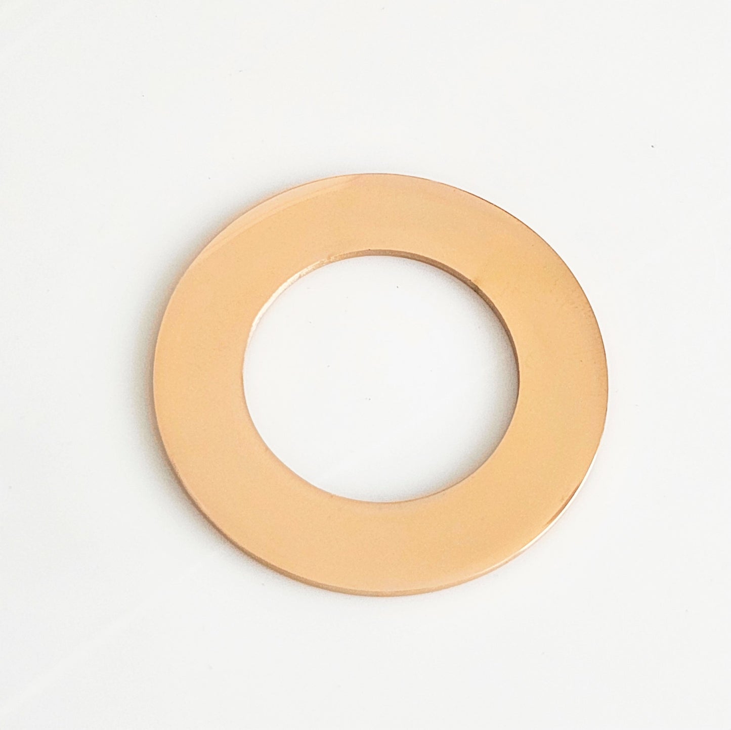 Rose Gold Plated Stainless Steel - 1 1/2" Washer (no hole)