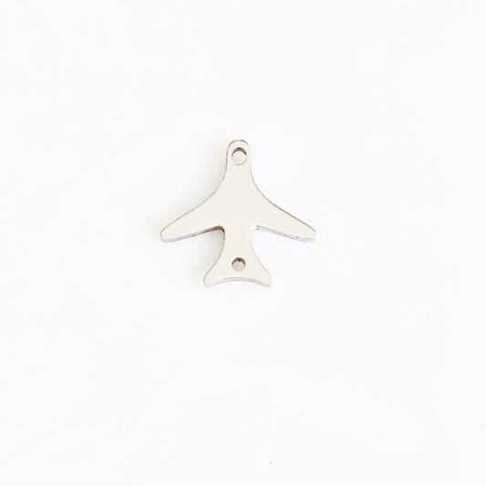 Plane Charm - Stainless Steel