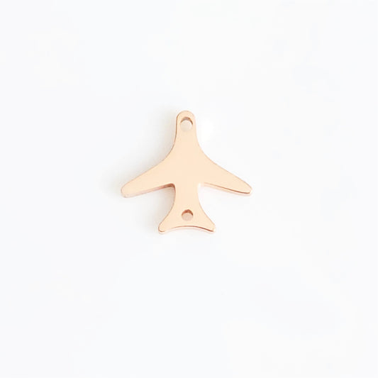 Plane Charm - Rose Gold Plated