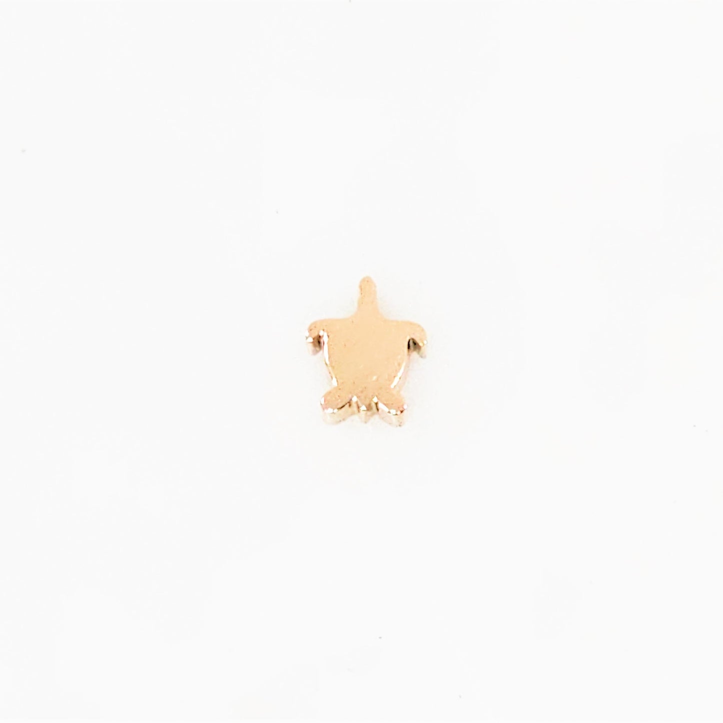 Tiny Turtle Charm - Rose Gold Plated - 7mm x 8mm