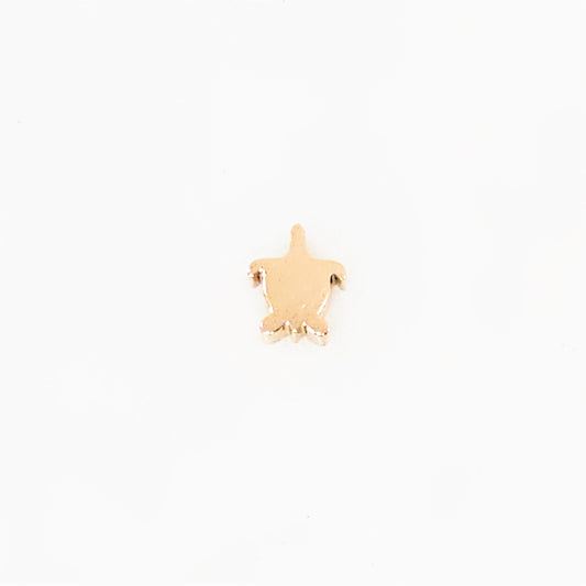Tiny Turtle Charm - Rose Gold Plated - 7mm x 8mm