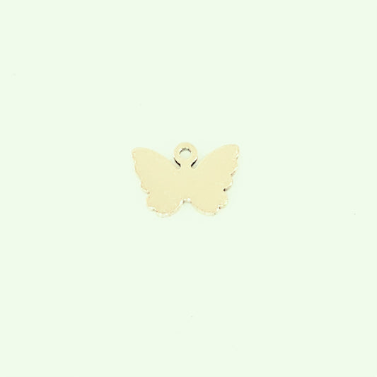 Tiny Butterfly Charm - Gold Plated - 12mm x 8.5mm