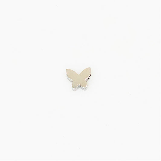 Tiny Butterfly Charm - Stainless Steel - 7mm x 6mm