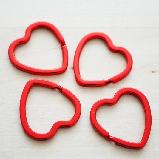 Red Heart Key Rings