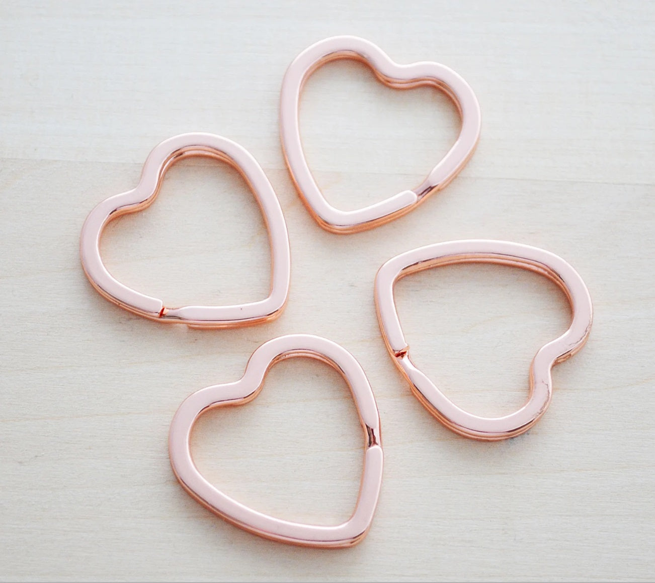 Rose Heart Key Rings