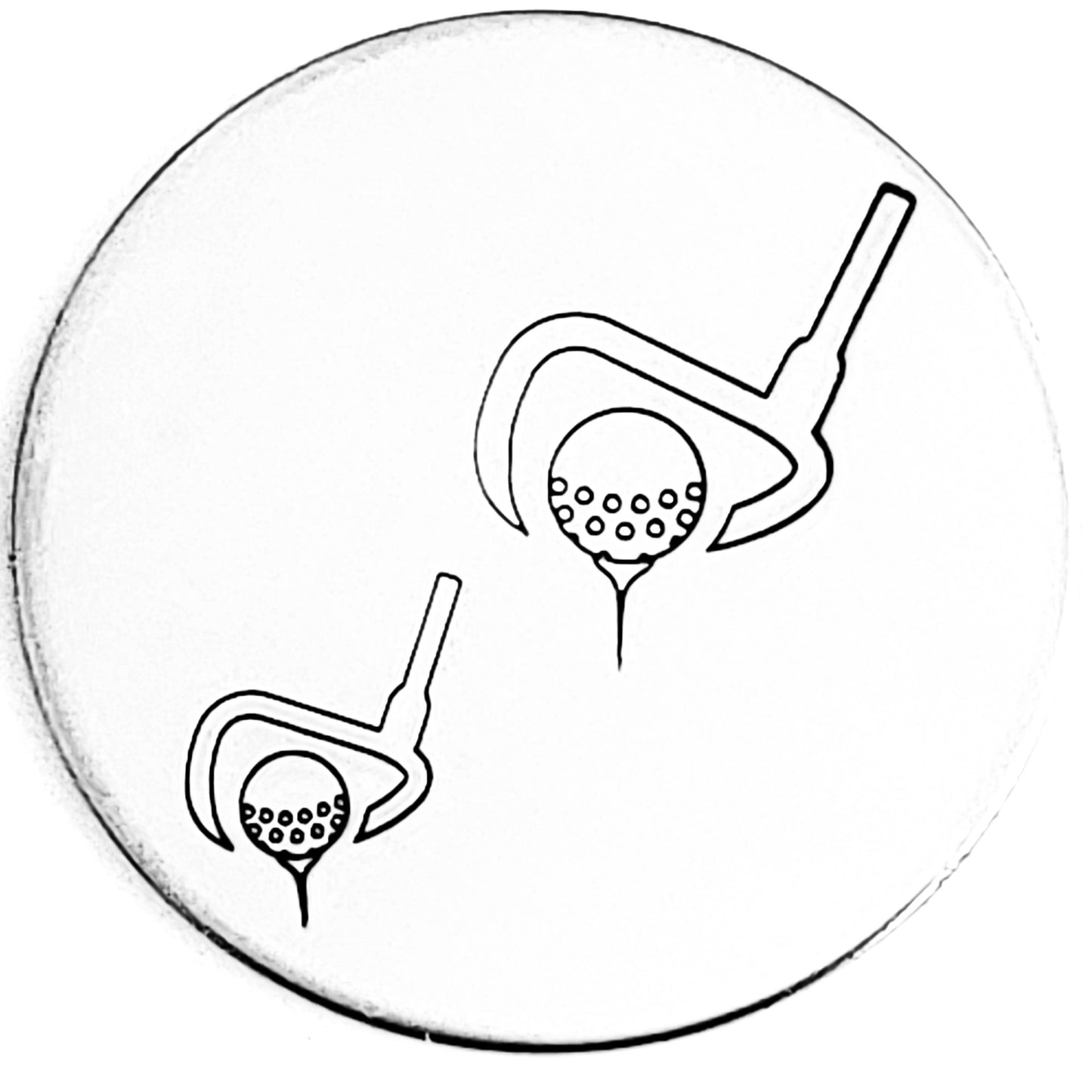 Golf Tee and Club - Larger Size