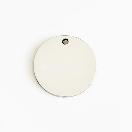 Stainless Steel - 5/8" Circle (with hole)