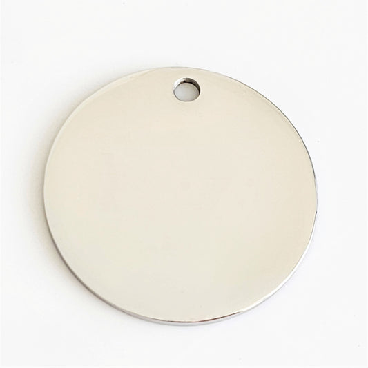 Stainless Steel - 1 1/4" Circle (with hole)
