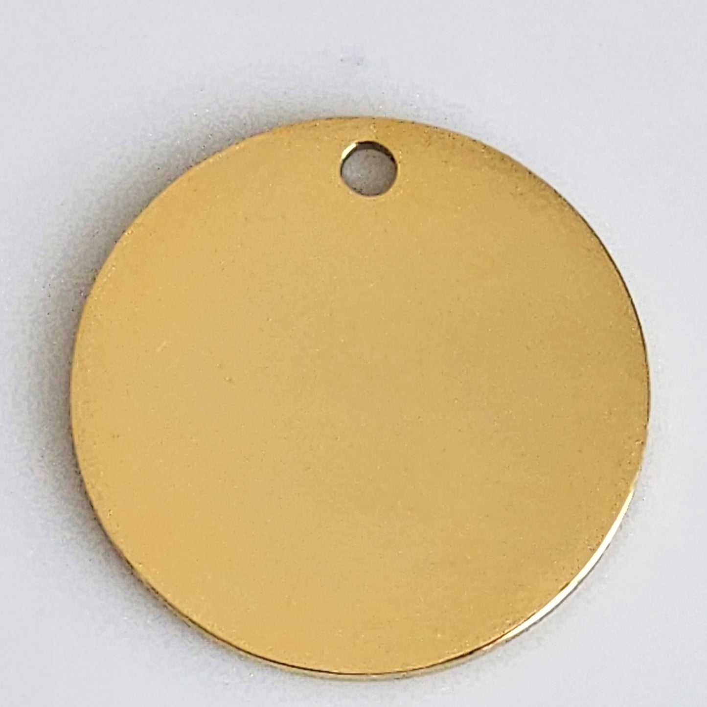 Gold Plated Stainless Steel - 1" Circle (with hole)