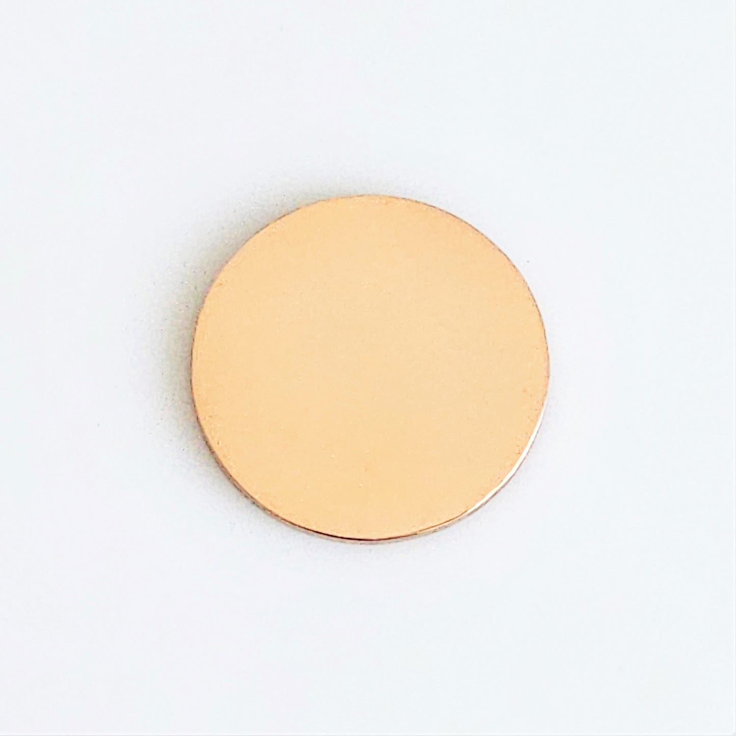 Rose Gold Plated Stainless Steel - 3/4" Circle (no hole)