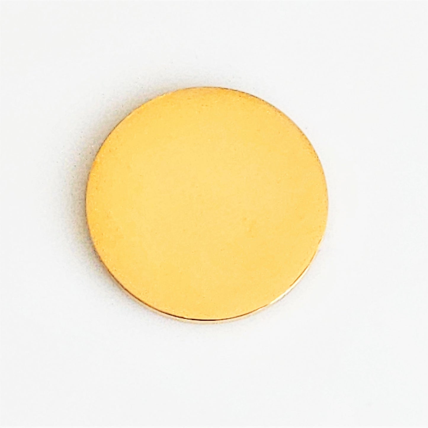 Gold Plated Stainless Steel - 3/4" Circle (no hole)