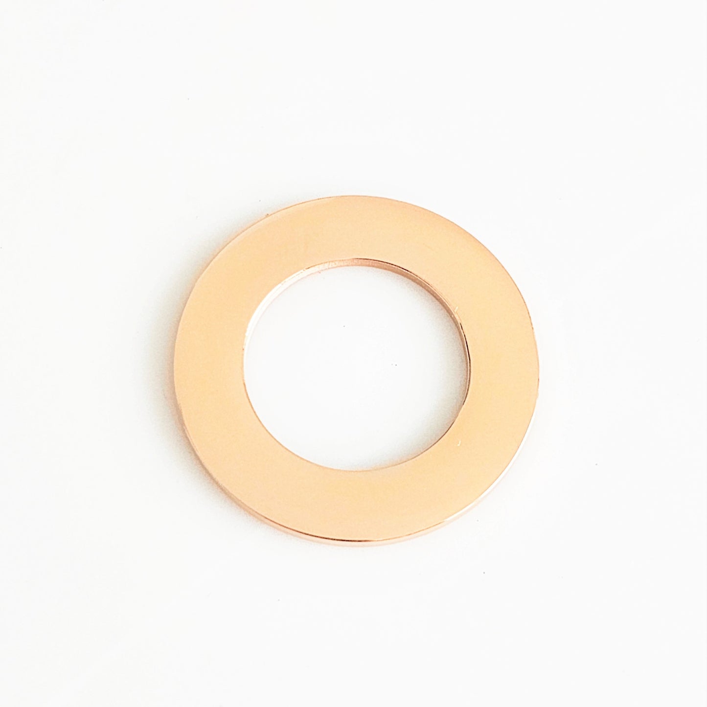 Rose Gold Plated Stainless Steel - 1" Washer (no hole)