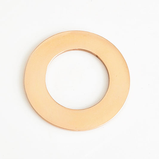 Rose Gold Plated Stainless Steel - 1 1/4" Washer (no hole)