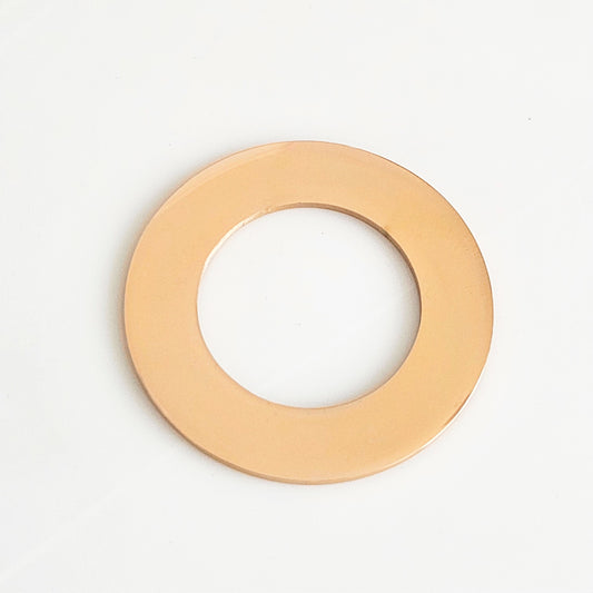 Rose Gold Plated Stainless Steel - 1 1/2" Washer (no hole)