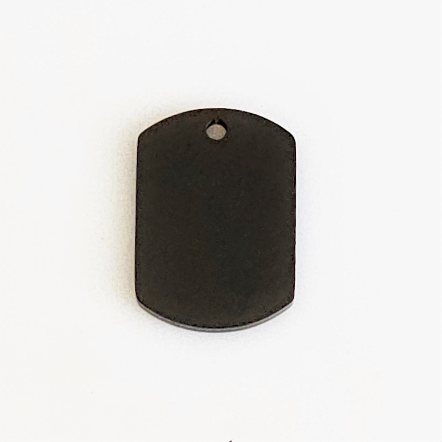 Black Plated Stainless Steel - 1/2" x 3/4" Dog Tag