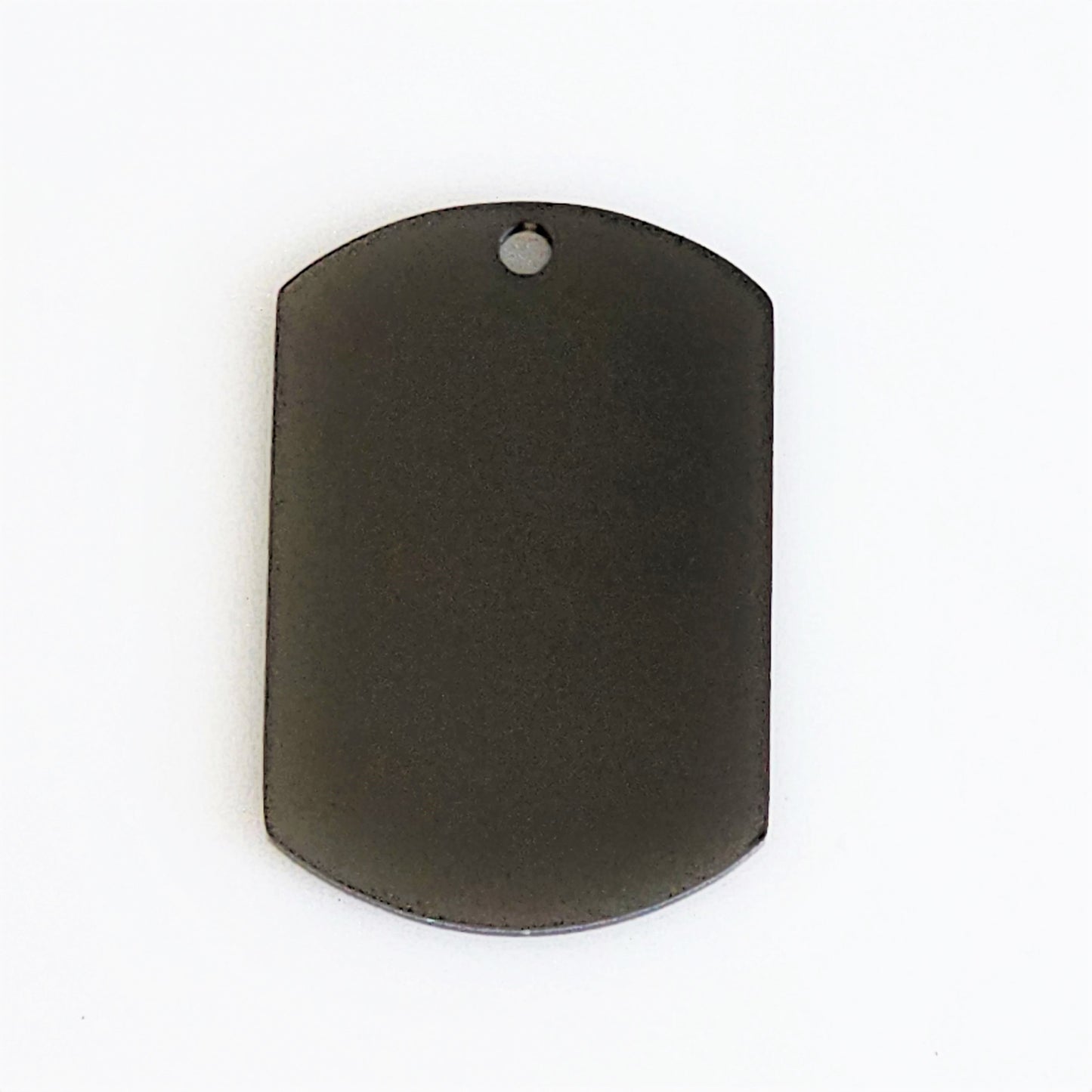 Black Plated Stainless Steel - 3/4" x 1" Dog Tag