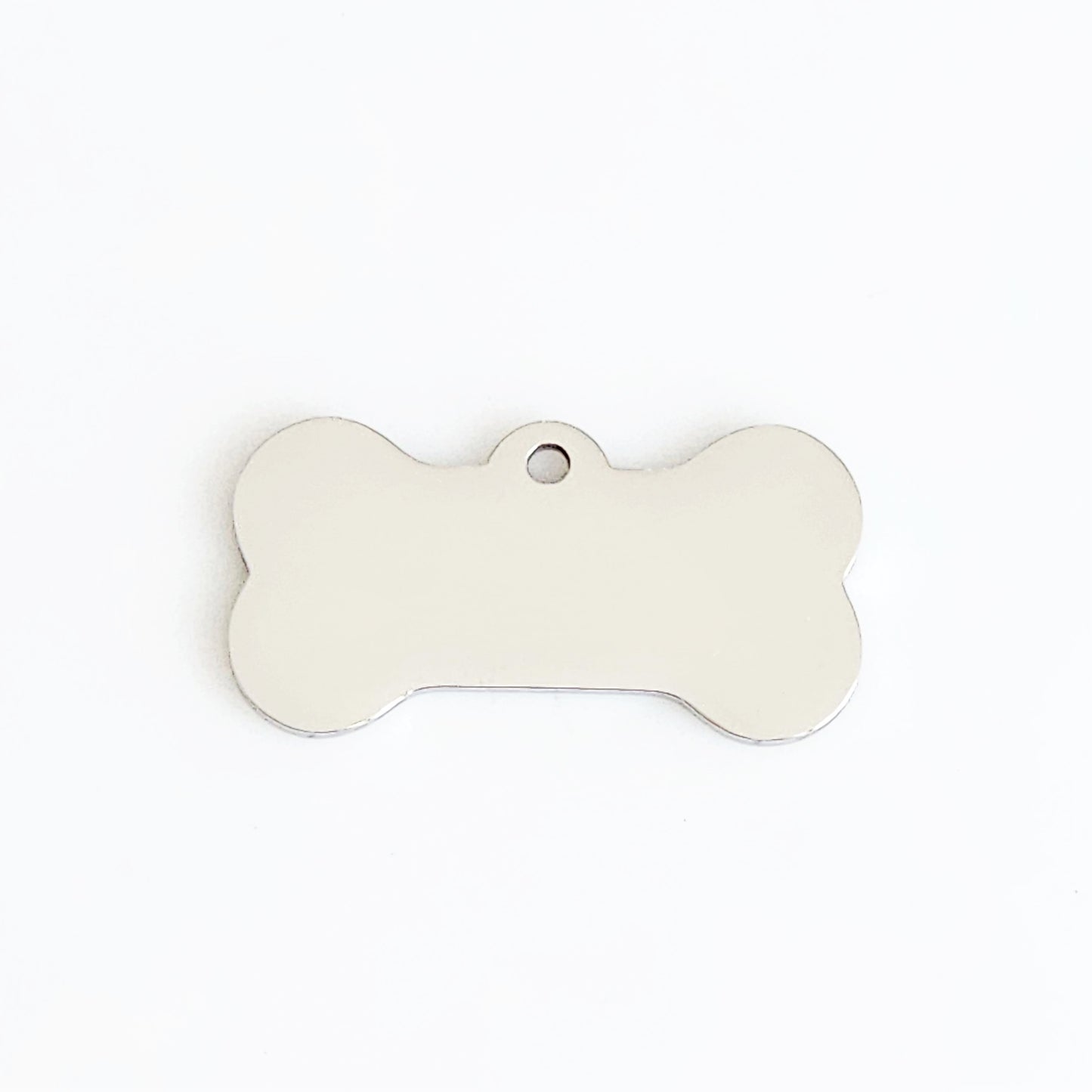 Dog Bone Charm - Stainless Steel - 16mm x 31mm