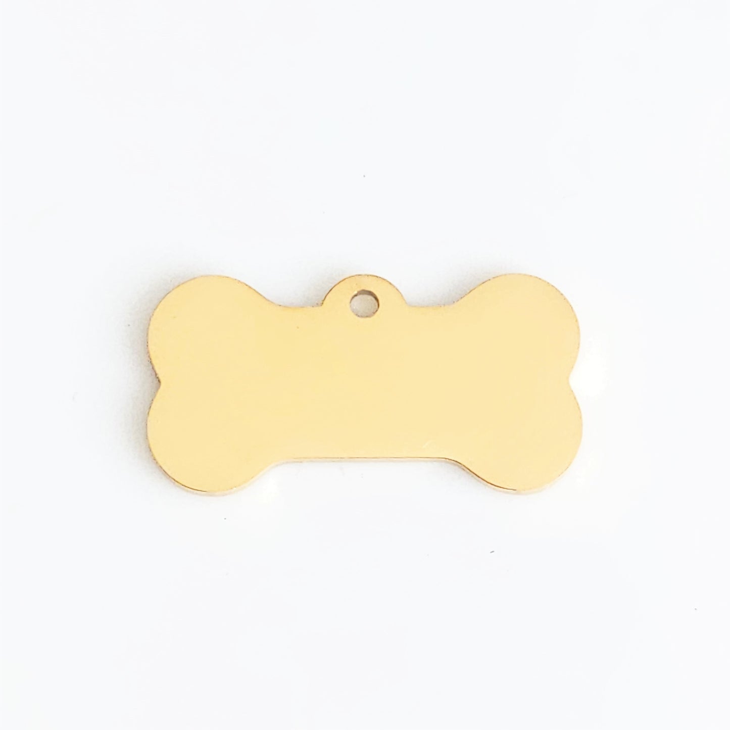 Dog Bone Charm - Gold Plated - 16mm x 31mm