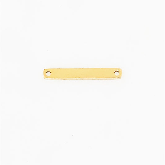 Gold Plated Stainless Steel Rectangle - 3mm x 22mm
