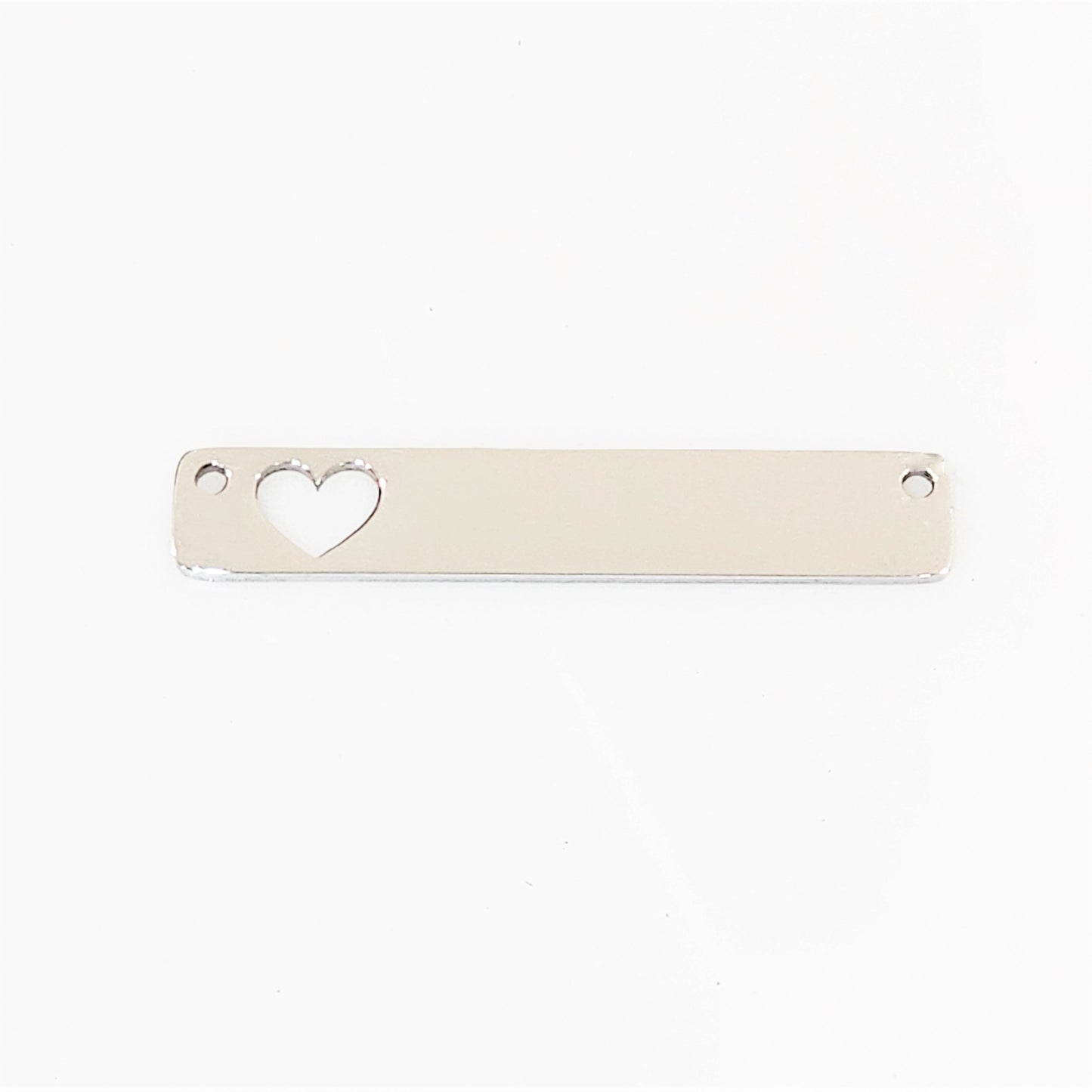 Stainless Steel Heart Rectangle - 6mm x 35mm