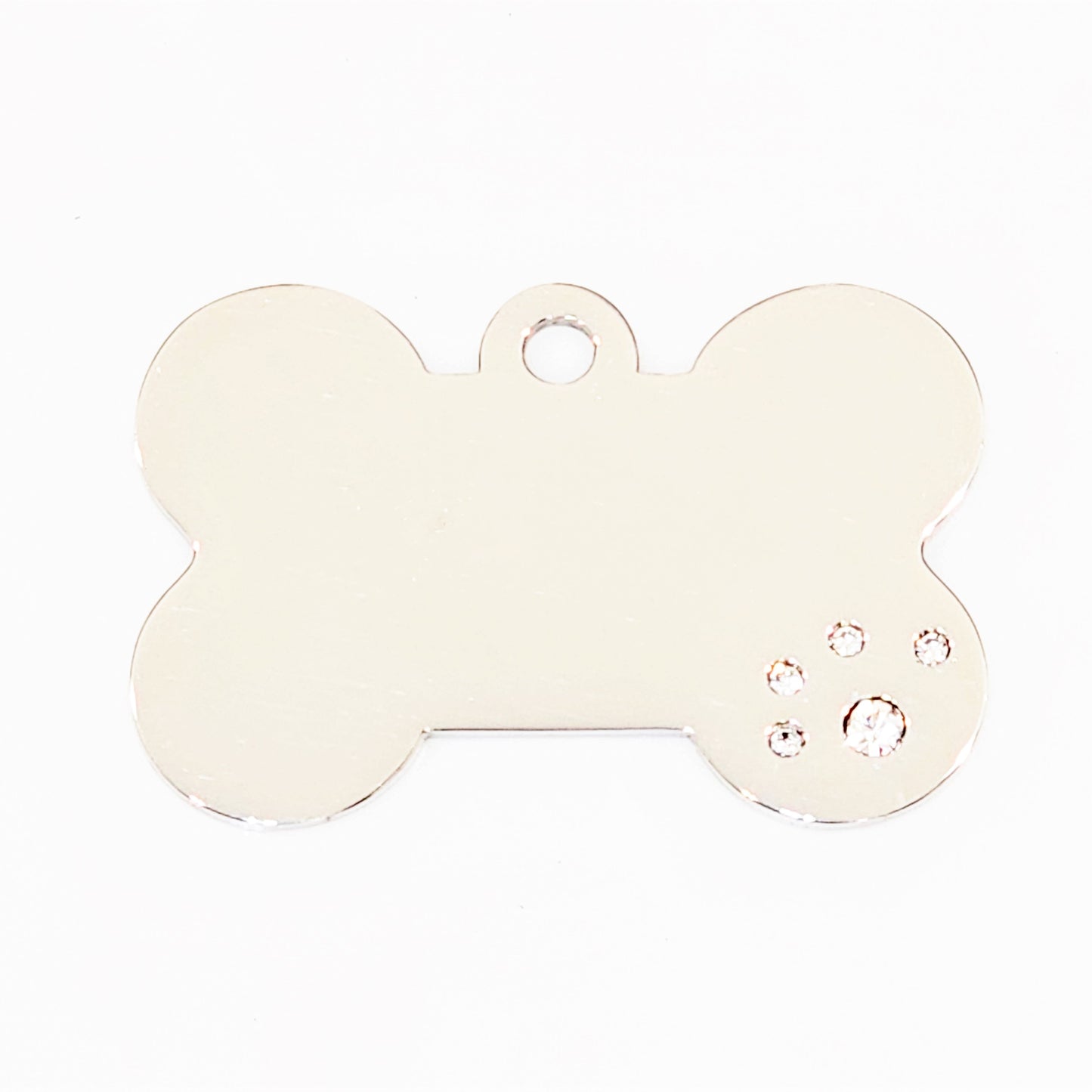 Stainless Steel Dog Bone with One Paw - 24mm x 36mm
