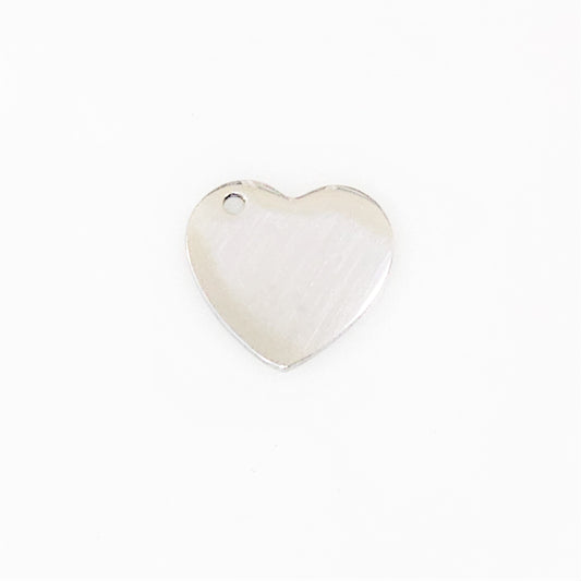 Stainless Steel Heart Charm - 15mm