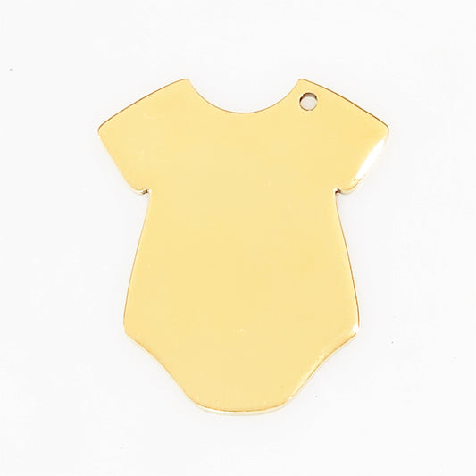 Gold Plated Onesie Charm - 26mm x 30mm