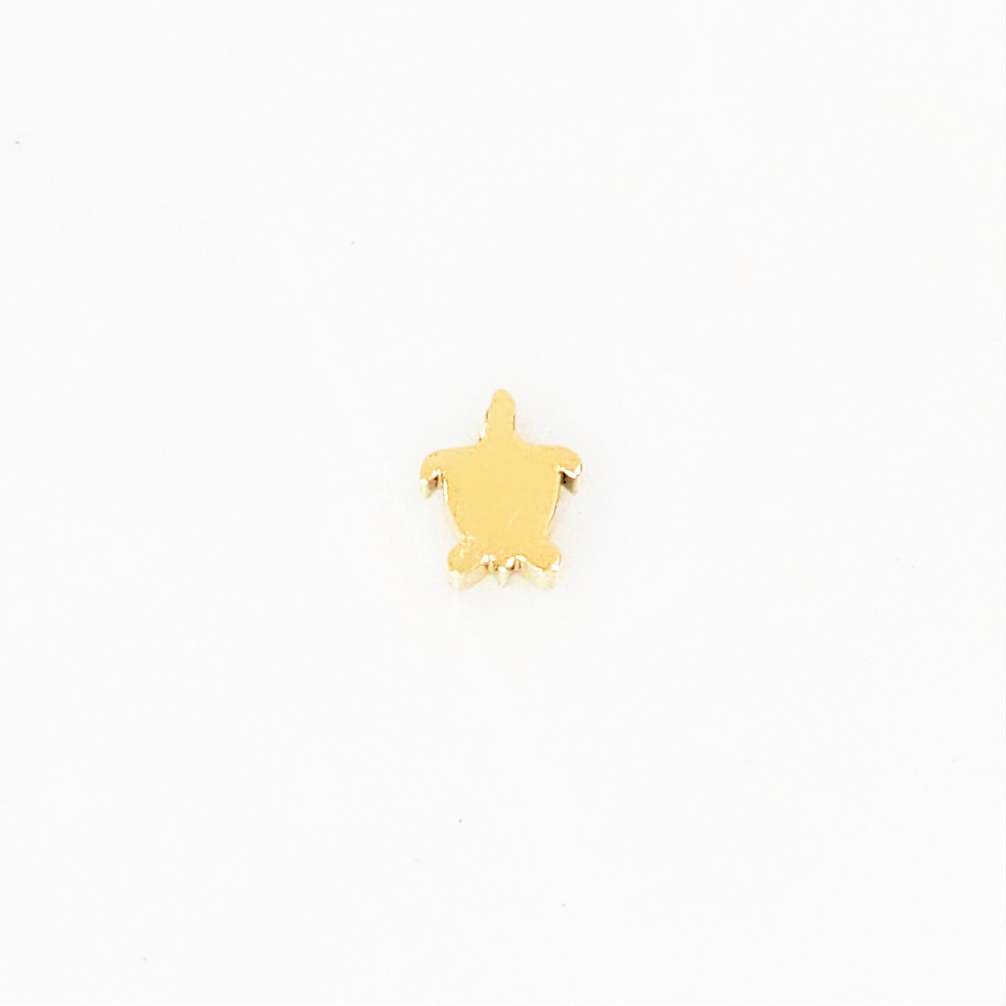 Tiny Turtle Charm - Gold Plated - 7mm x 8mm