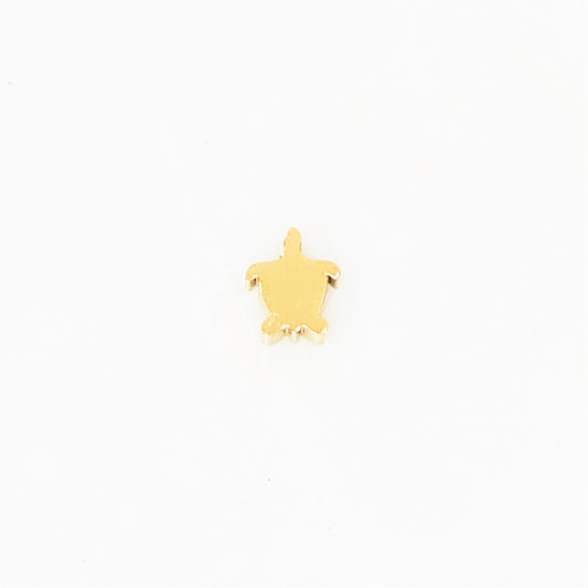 Tiny Turtle Charm - Gold Plated - 7mm x 8mm