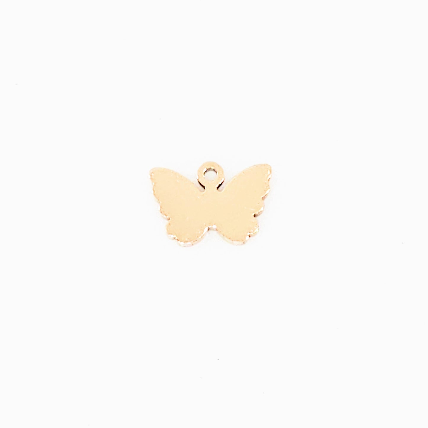 Tiny Butterfly Charm - Rose Gold Plated - 12mm x 8.5mm