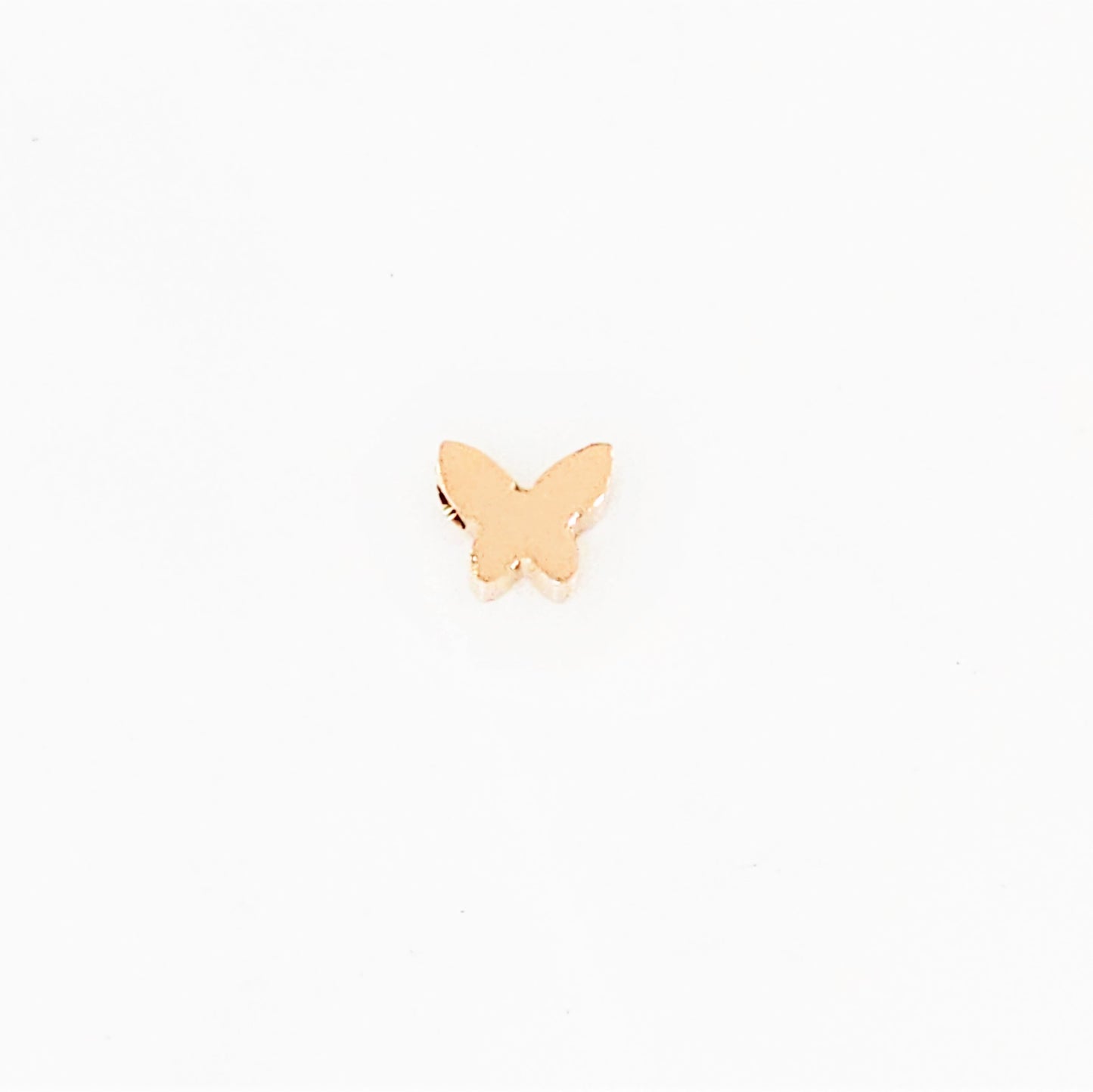 Tiny Butterfly Charm - Rose Gold Plated - 7mm x 6mm