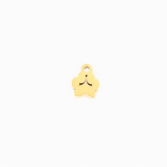 Tiny Paw Charm - Gold Plated - 7.5mm x 8mm