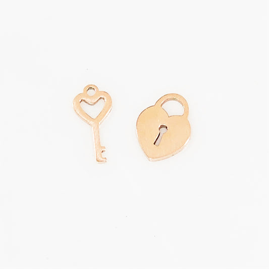 Lock & Key - Rose Gold Plated