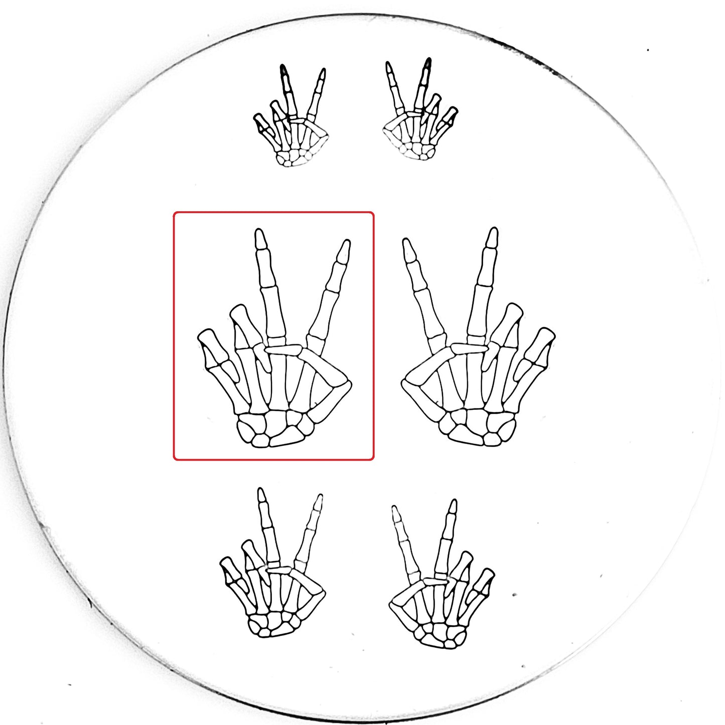 Skeleton Peace Sign