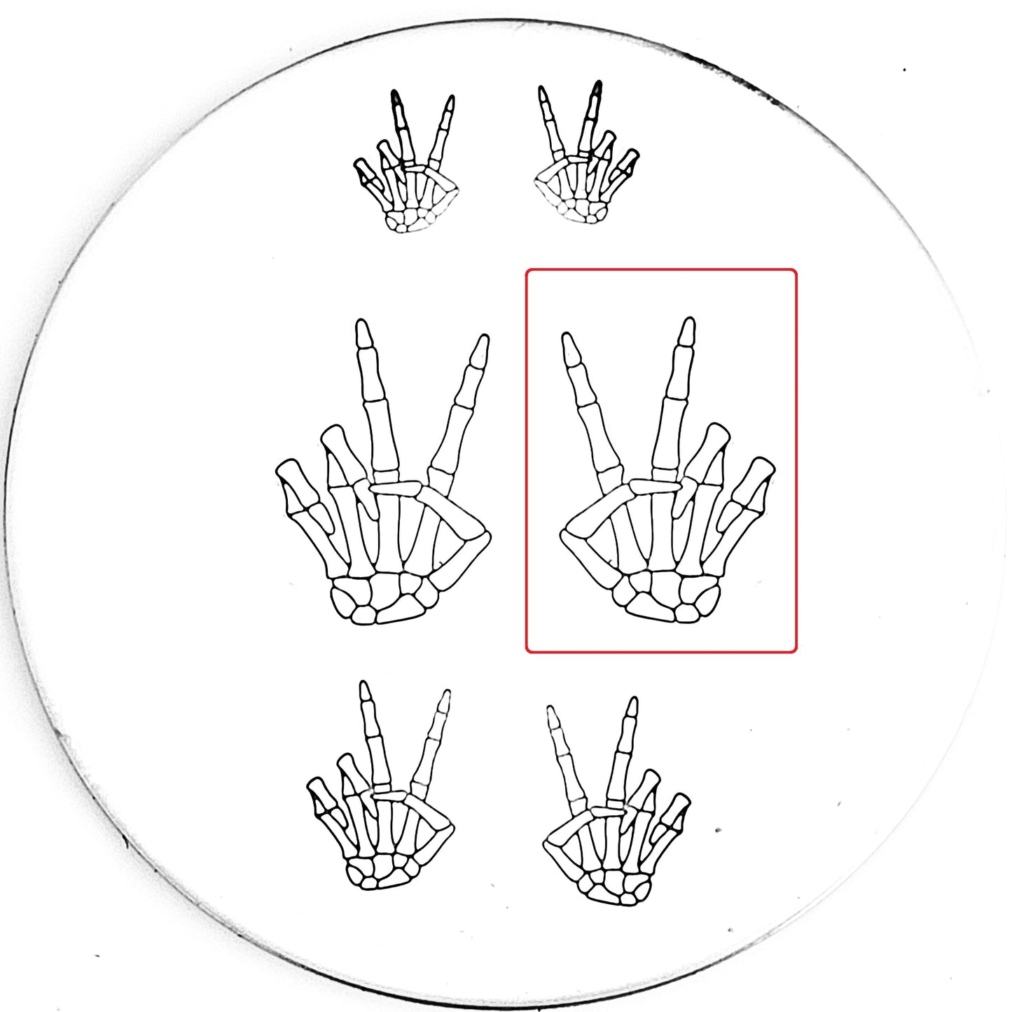 Skeleton Peace Sign