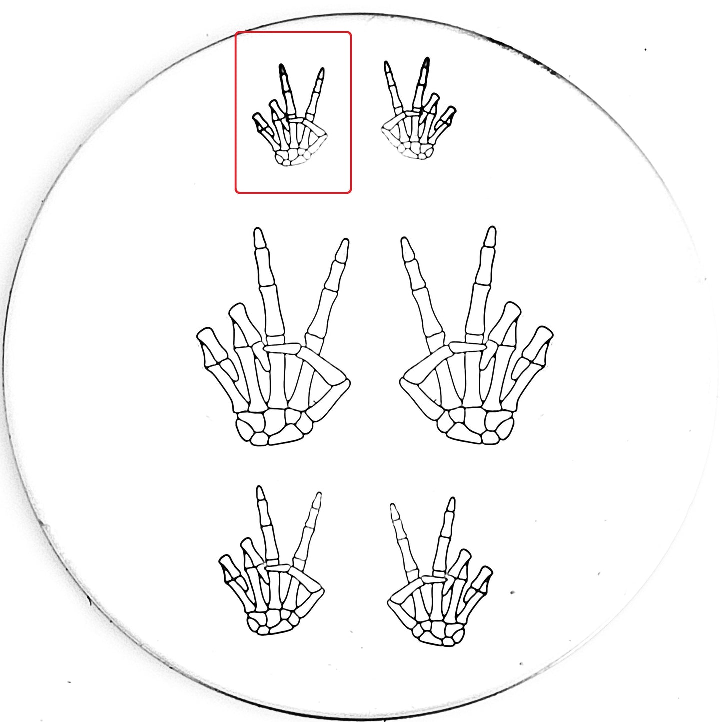 Skeleton Peace Sign