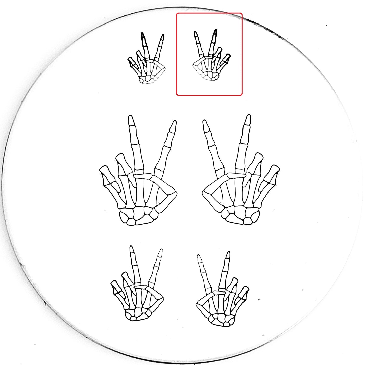 Skeleton Peace Sign