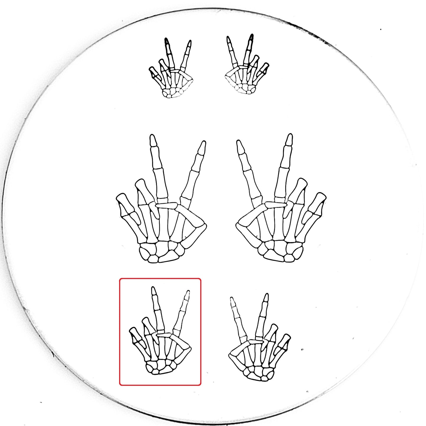 Skeleton Peace Sign