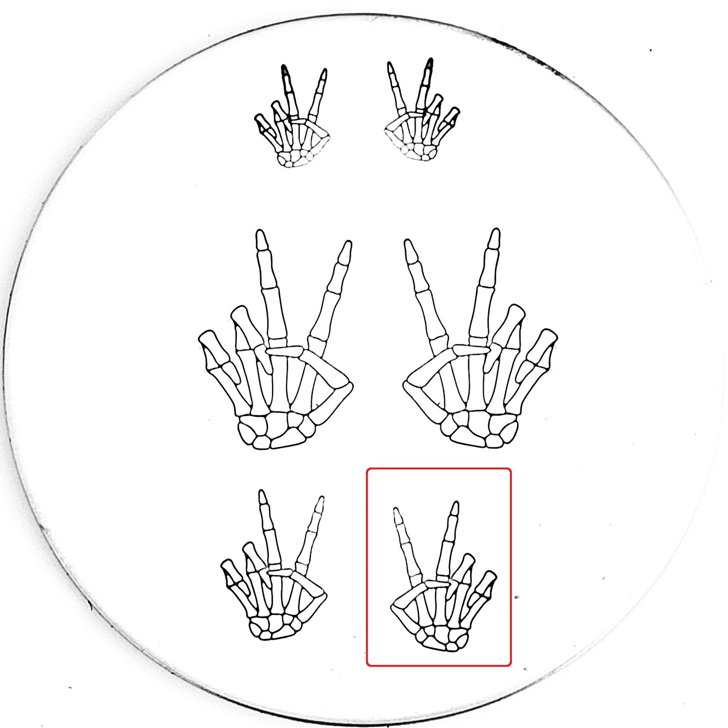Skeleton Peace Sign
