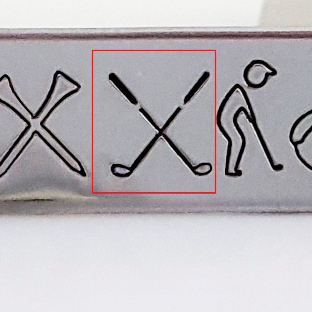 Crossed Golf Clubs