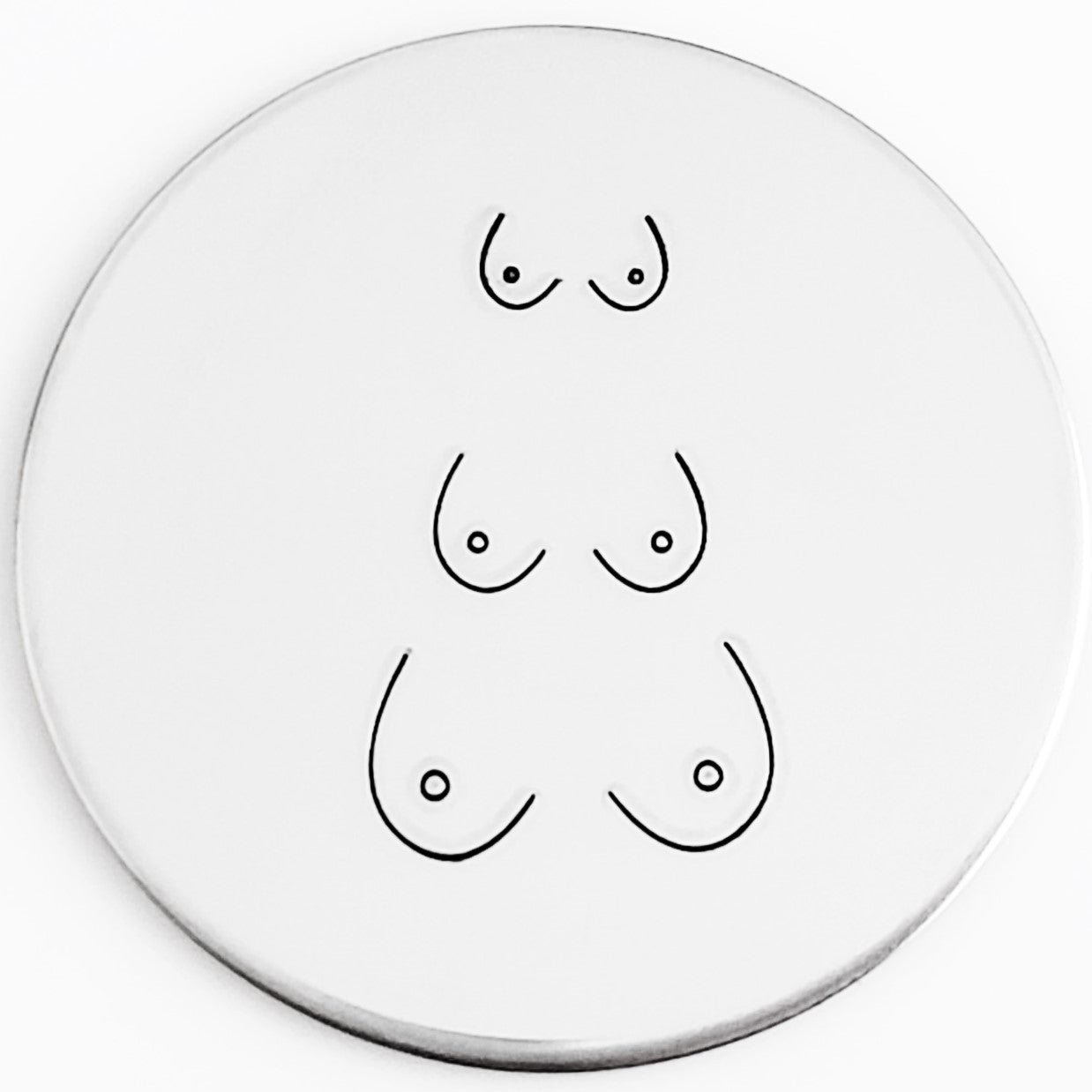 Boobs Breast Metal Design Stamp by Font Fixation