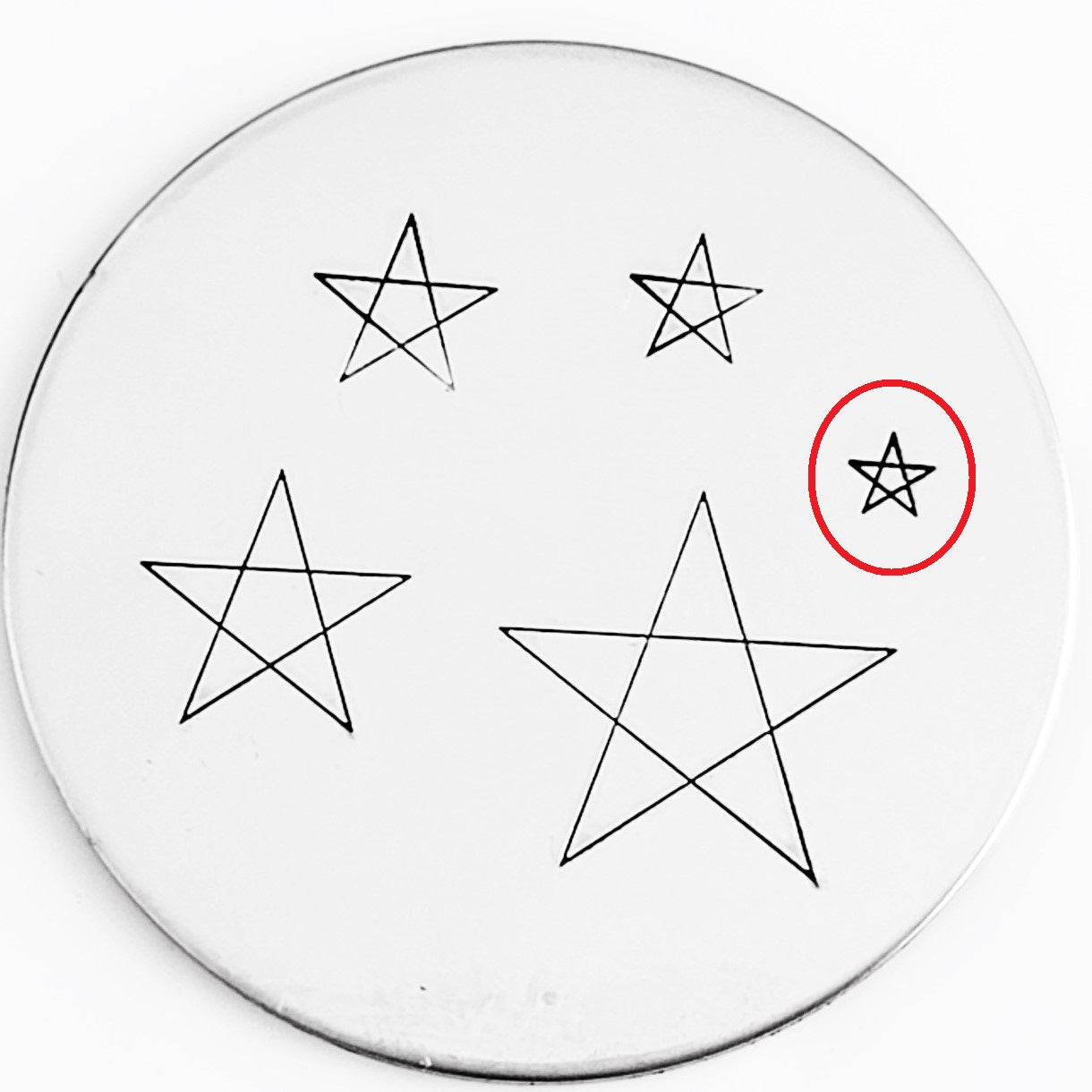 Star Shapes Metal Design Stamp by Font Fixation