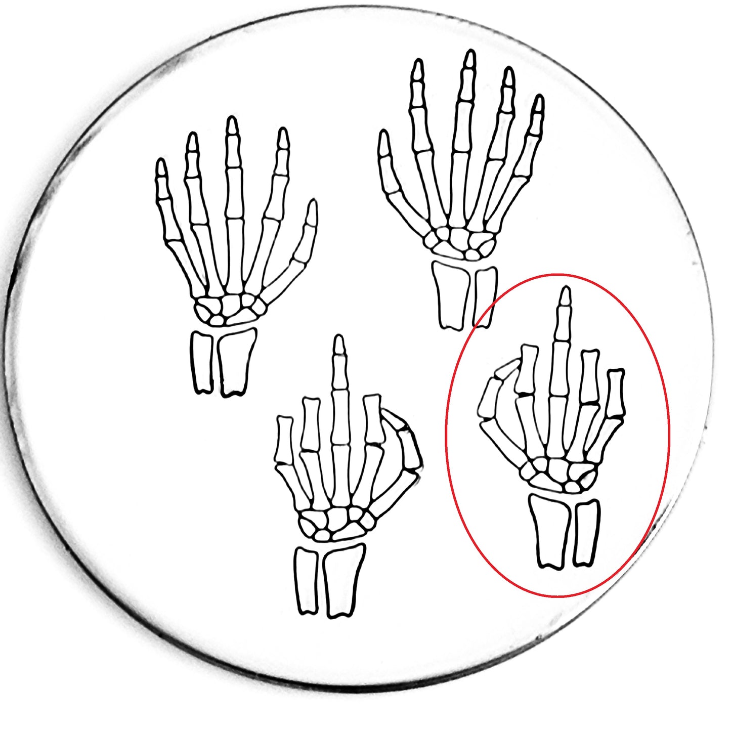 Skeleton Middle Finger