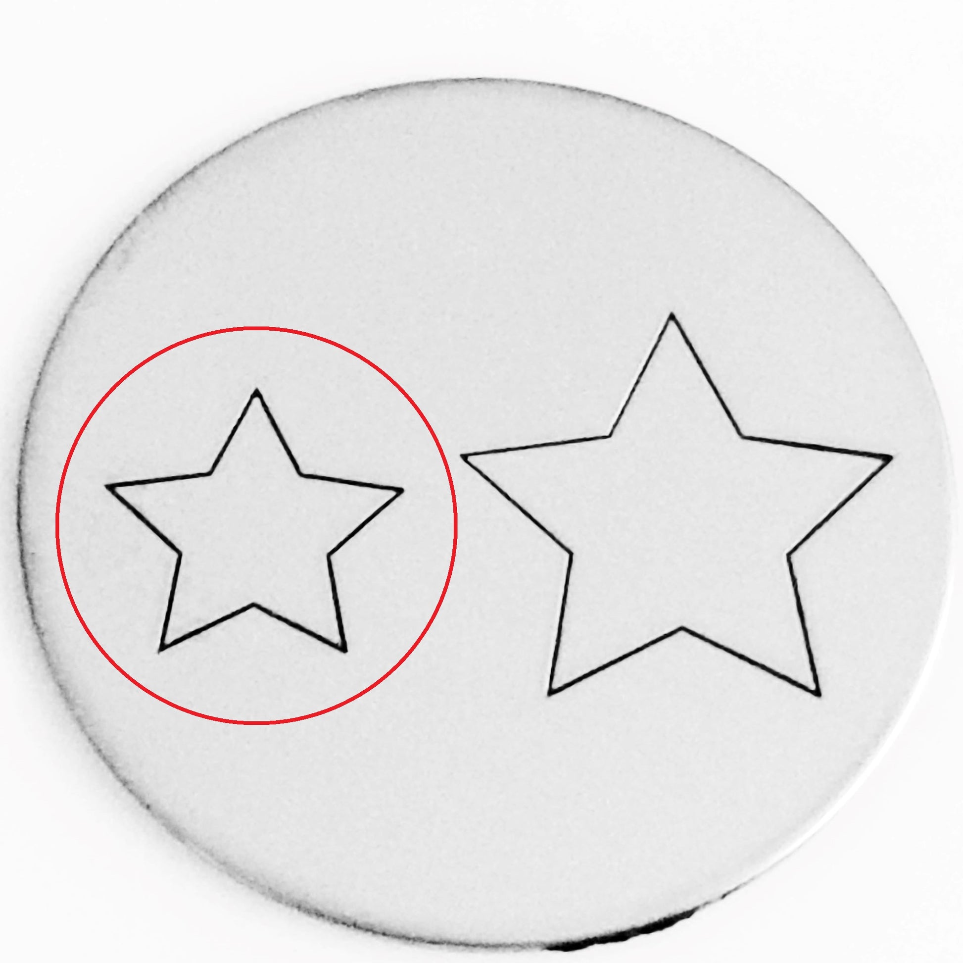 Star Shapes Metal Design Stamp by Font Fixation