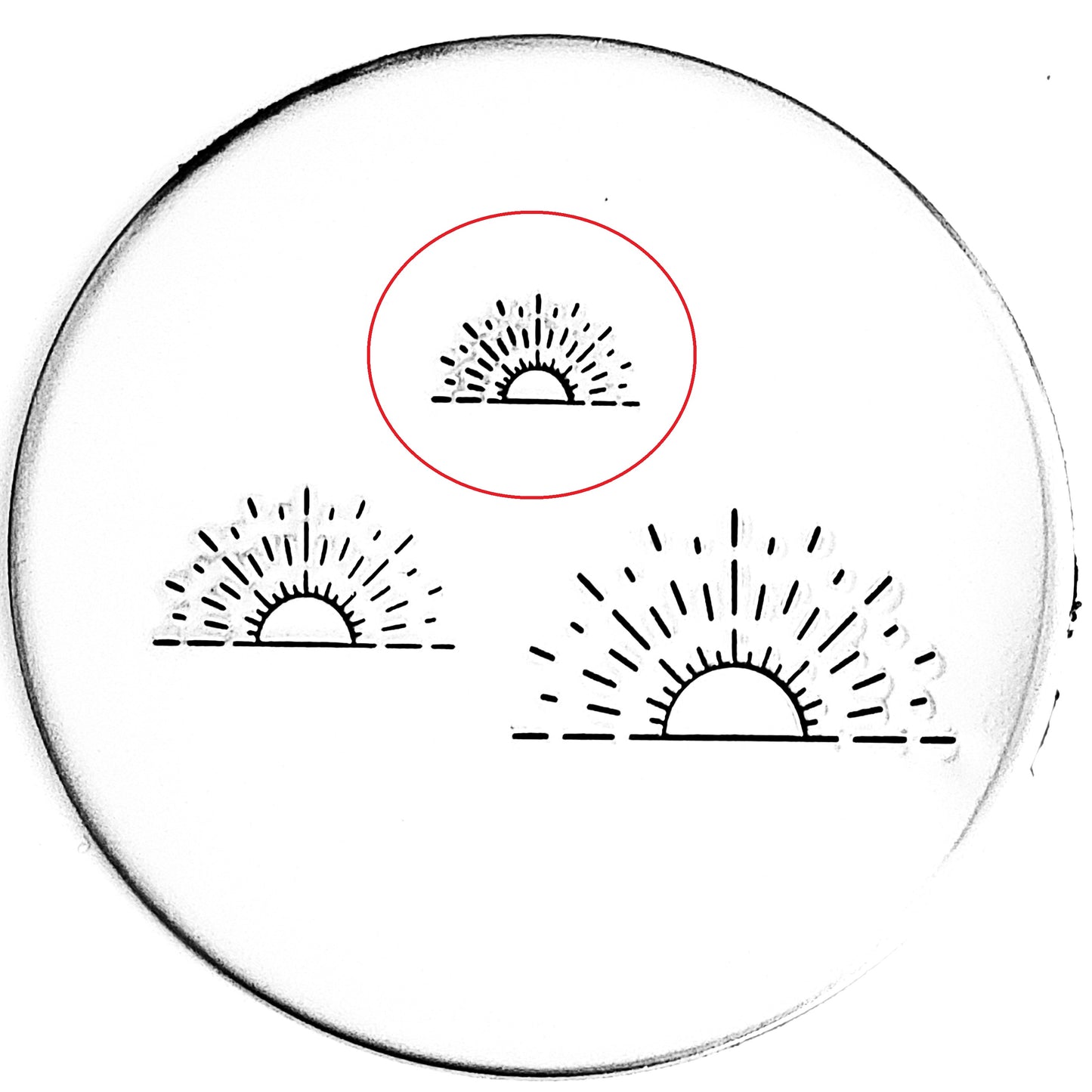 Half Sun with Rays