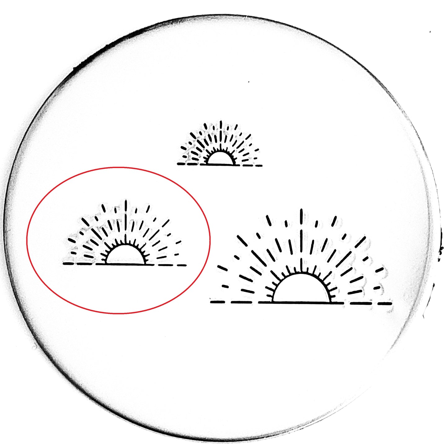 Half Sun with Rays